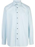 Eton Fine Striped Poplin Shirt - Green