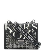 Michael Michael Kors Whitney Newsprint Logo Convertible Shoulder Bag -
