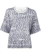 Boboutic Textured Shortsleeved Knit T-shirt, Women's, Size: Small, Grey, Polyamide/wool
