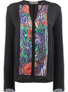 Maison Rabih Kayrouz Embellished Shirt, Women's, Size: 38, Black, Silk/polyester/metallic Fibre