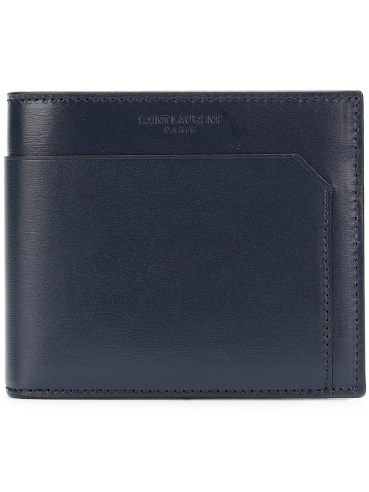 Saint Laurent Classic Fragments East/west Wallet - Blue