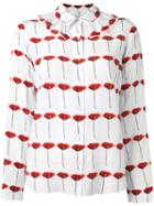 Osman Floral Print Shirt, Women's, Size: 10, White, Silk