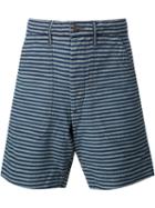 Rrl Striped Bermuda Shorts, Men's, Size: 33, Blue, Cotton