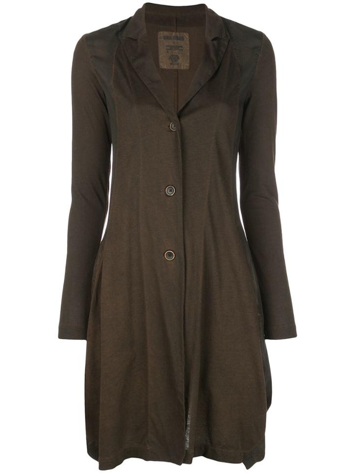 Uma Wang Slim Fit Cardigan Coat - Brown