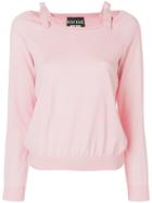 Boutique Moschino Bow Detail Top - Pink & Purple