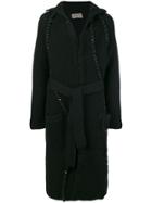 Yohji Yamamoto Ribbed Cardi-coat - Black