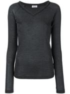 Brunello Cucinelli - Fitted Knitted Top - Women - Wool - Xs, Grey, Wool