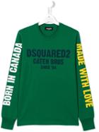 Dsquared2 Kids Logo Print Sweatshirt, Boy's, Size: 16 Yrs, Green