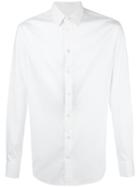 Giorgio Armani Classic Buttoned Shirt, Men's, Size: 42, White, Cotton/polyamide/spandex/elastane