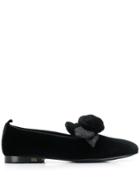 Dolce & Gabbana Rose Detail Slippers - Black