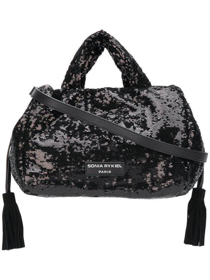 Sonia Rykiel Sequin Embellished Tote - Black