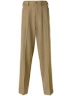 Stella Mccartney - Straight Leg Trousers - Men - Viscose/wool - 44, Brown, Viscose/wool