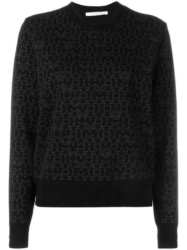 Givenchy Star Logo Print Sweater - Black