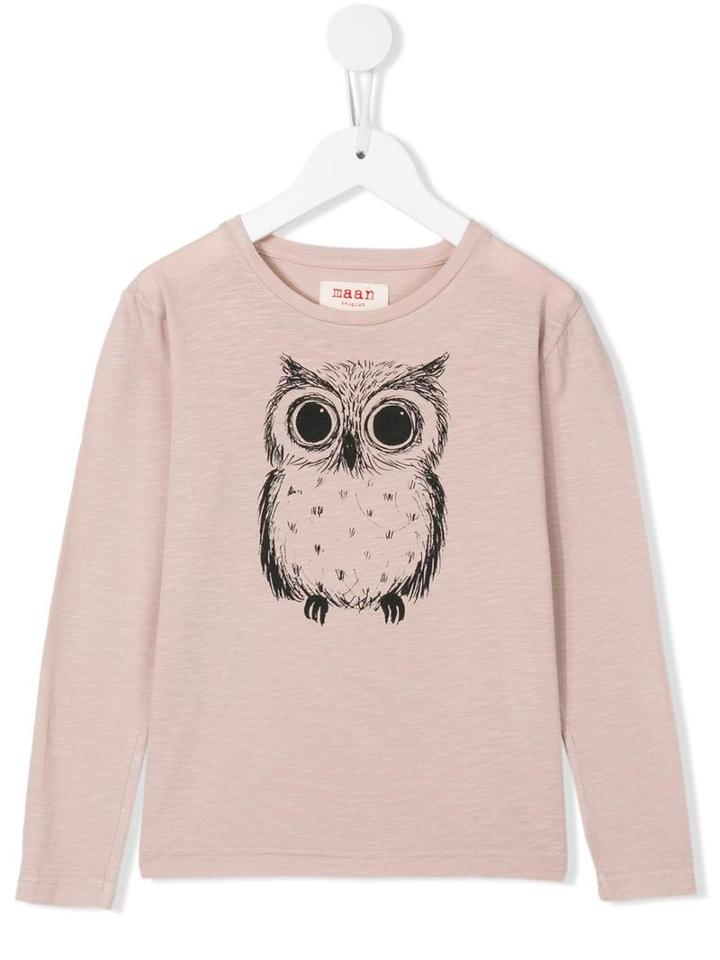 Maan Owl Print Sweatshirt, Toddler Girl's, Size: 3 Yrs, Pink/purple