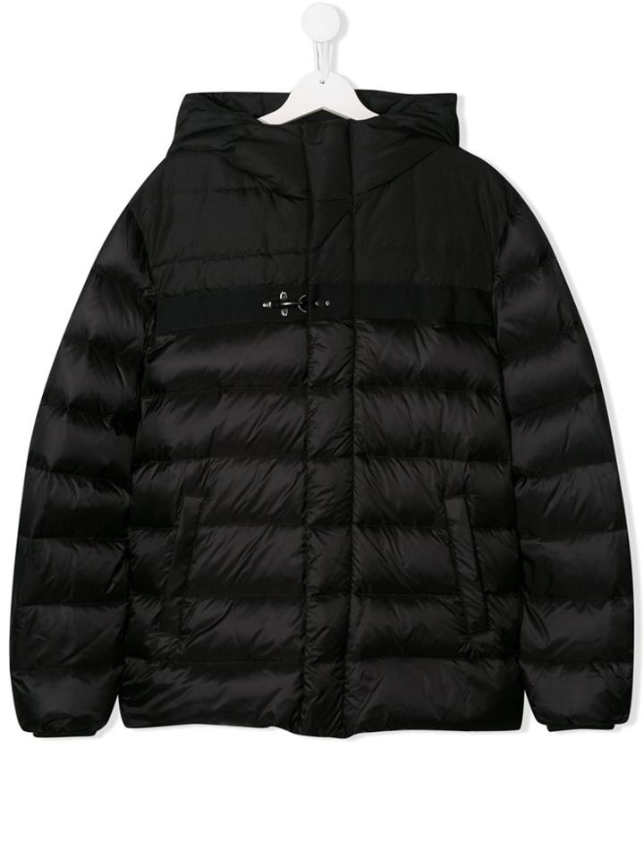 Fay Kids Padded Hooded Coat - Black