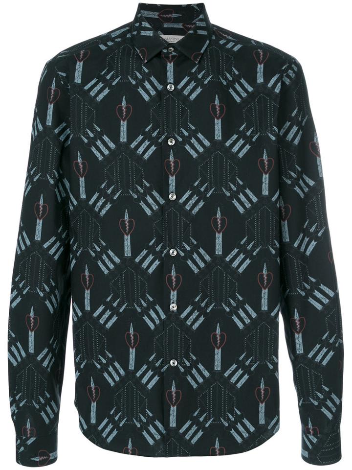 Valentino - Love Blade Shirt - Men - Cotton - 39, Black, Cotton