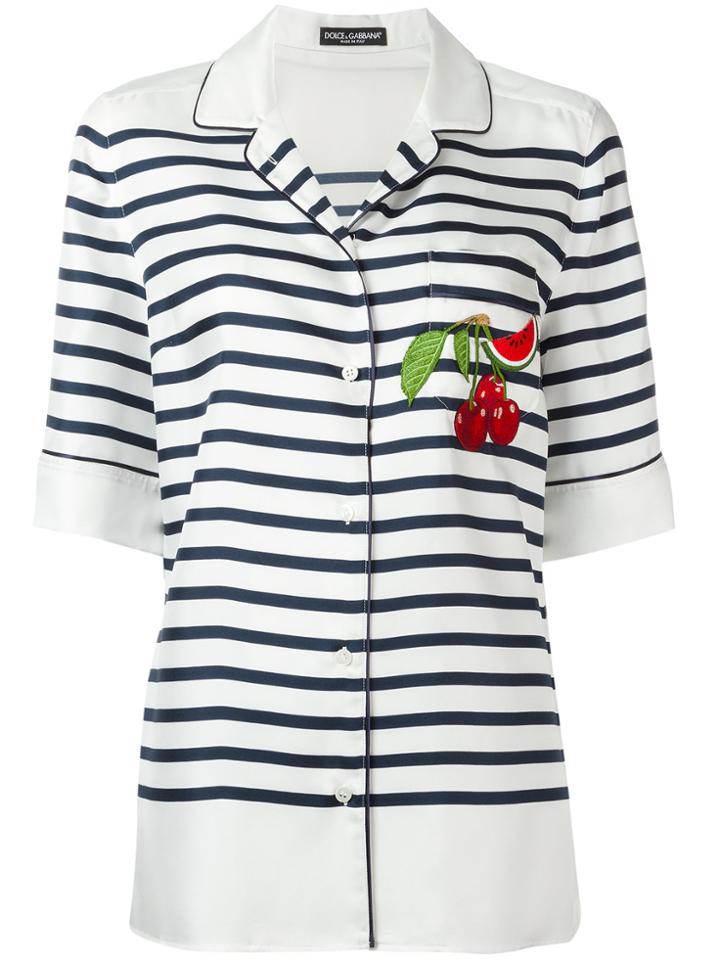 Dolce & Gabbana Striped Shirt - White