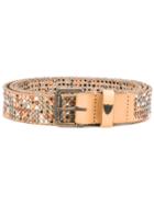 Htc Los Angeles Studded Belt - Nude & Neutrals