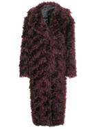 Maison Margiela Fur Fitted Coat - Pink & Purple