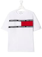 Tommy Hilfiger Junior Logo Colour-block T-shirt - White