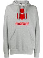 Isabel Marant Logo Print Hoodie - Grey
