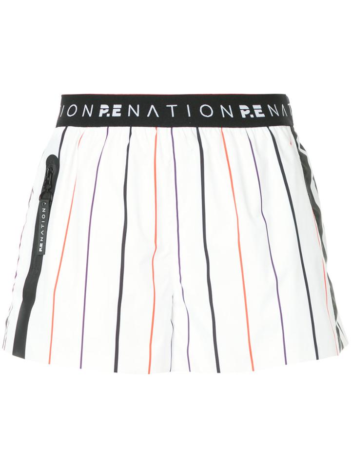 P.e Nation Long Distance Shorts - White