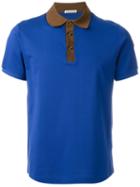 Moncler Contrast Collar Polo Shirt, Men's, Size: Xl, Blue, Cotton