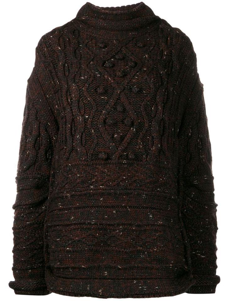 Jean Paul Gaultier Pre-owned '1990s Cable Knit Sweater - Brown