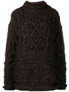 Jean Paul Gaultier Pre-owned '1990s Cable Knit Sweater - Brown