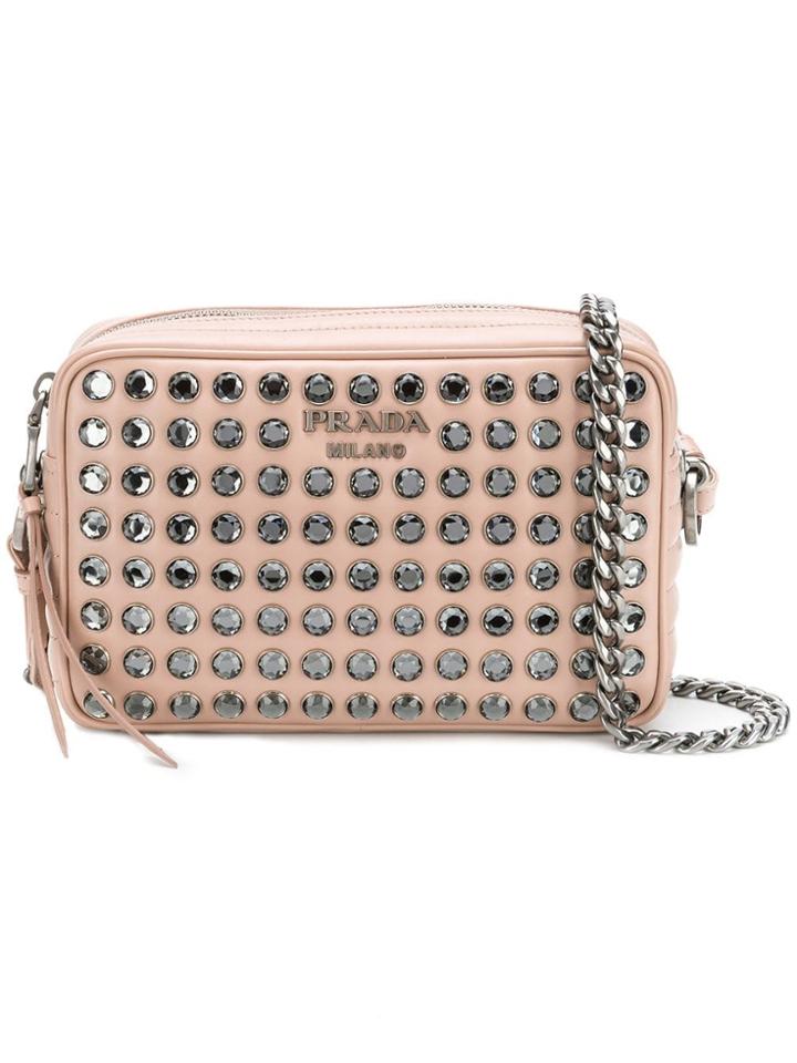 Prada Diagramme Crossbody Bag - Nude & Neutrals