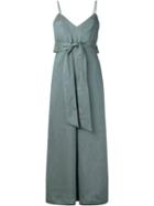 Cityshop - Wide Leg Cami Jumpsuit - Women - Linen/flax/polyester/tencel - 36, Green, Linen/flax/polyester/tencel