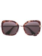 Prada Eyewear Tortoiseshell-effect Cinema Square-frame Sunglasses -