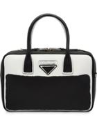 Prada Shadow Printed Leather Bag - Black