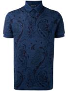 Etro Embroidered Polo Top, Men's, Size: Xxxl, Blue, Cotton