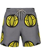 Okun Ali Melon Print Swim Shorts - Black