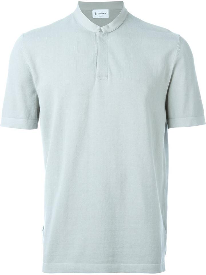 Dondup Henley T-shirt, Men's, Size: L, Grey, Cotton