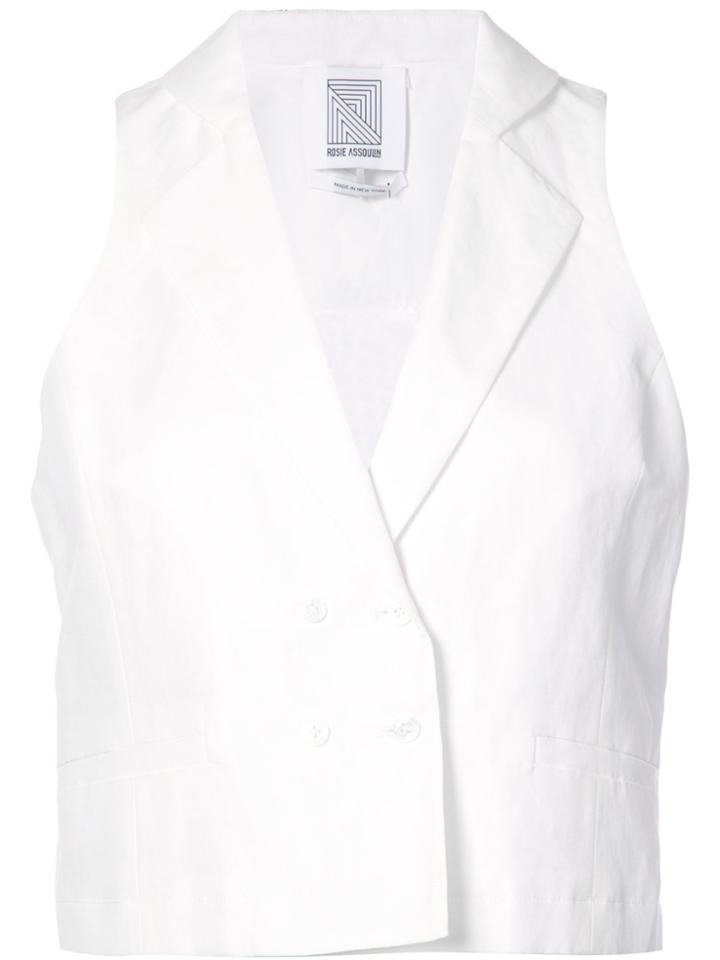 Rosie Assoulin Double Breasted Top - White