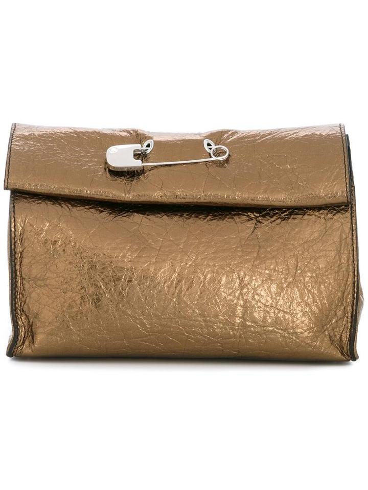 Sonia By Sonia Rykiel Safety Pin Detail Clutch, Women's, Grey