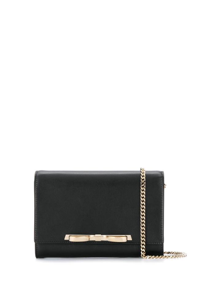 Red Valentino Red(v) Bow Detail Clutch - Black