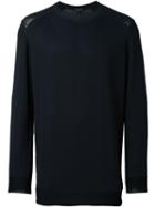 Ann Demeulemeester Crew Neck Jumper, Men's, Size: Medium, Black, Cotton/silk