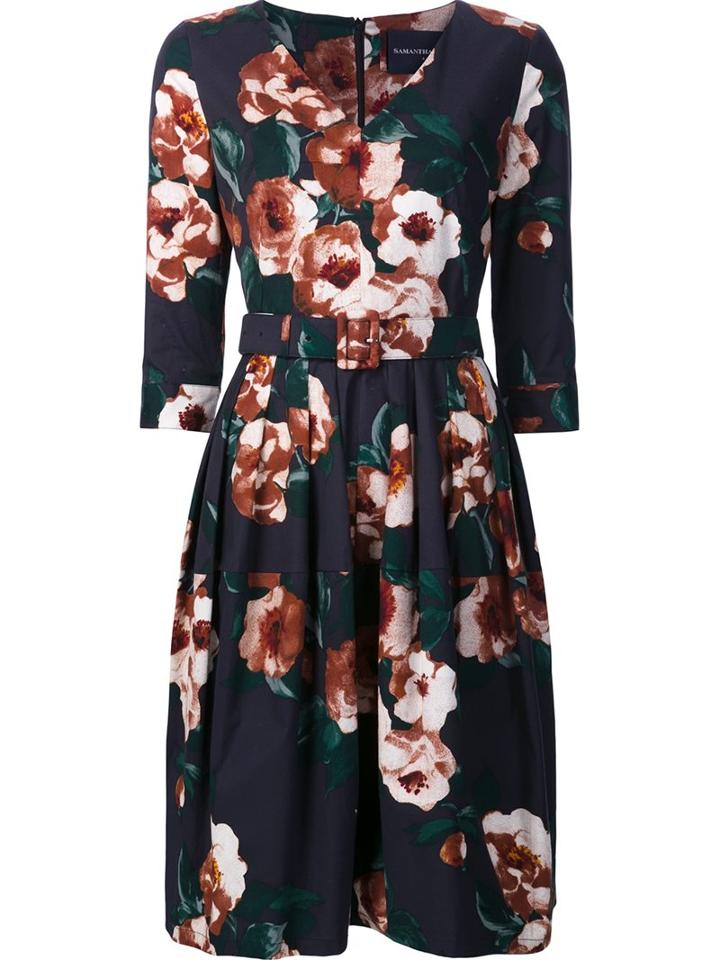 Samantha Sung 'layne' Dress, Women's, Size: 6, Blue, Spandex/elastane/cotton