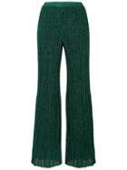 Missoni Knitted Lurex Trousers - Green