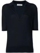 Gabriela Hearst V-neck Top, Women's, Size: Small, Blue, Cashmere/silk