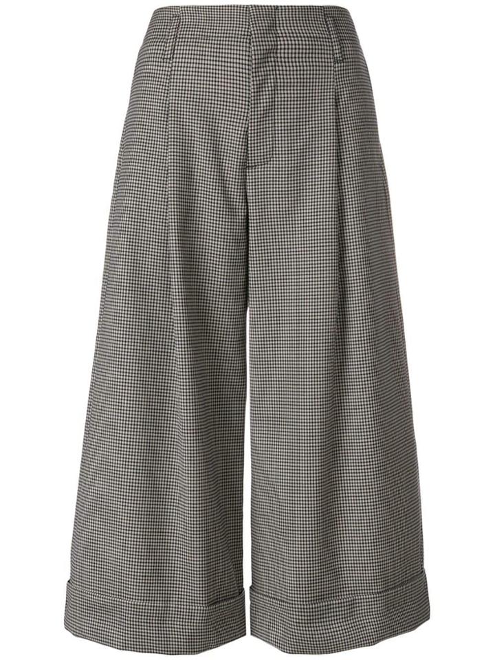 Hope Check-print Culottes - Nude & Neutrals