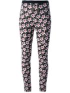 Emanuel Ungaro Star Print Skinny Trousers, Women's, Size: 44, Green, Rayon/other Fibres