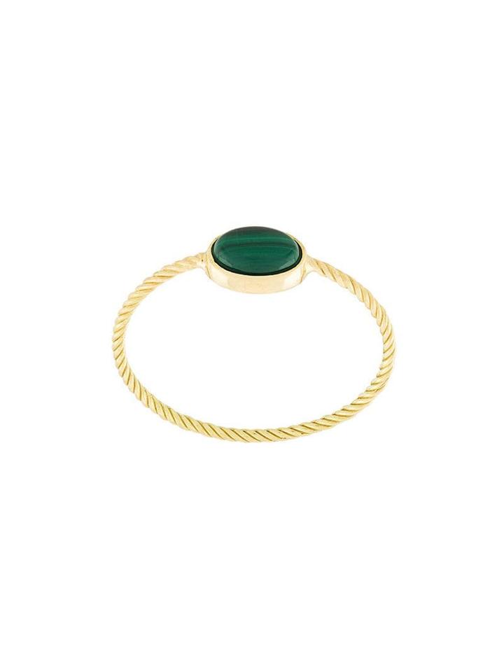 Wouters & Hendrix Gold Delicate Malachite Ring