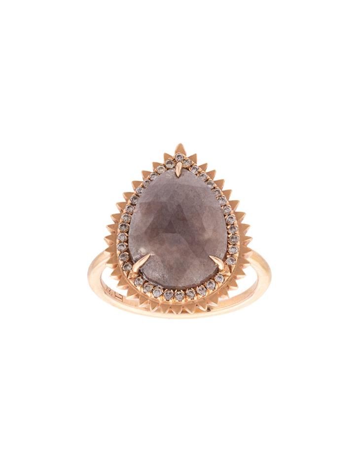 Eva Fehren Stone Embellished Ring - Black