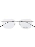 Montblanc Square Frame Glasses - Silver