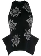 Roland Mouret Sleeveless Printed Top - Black
