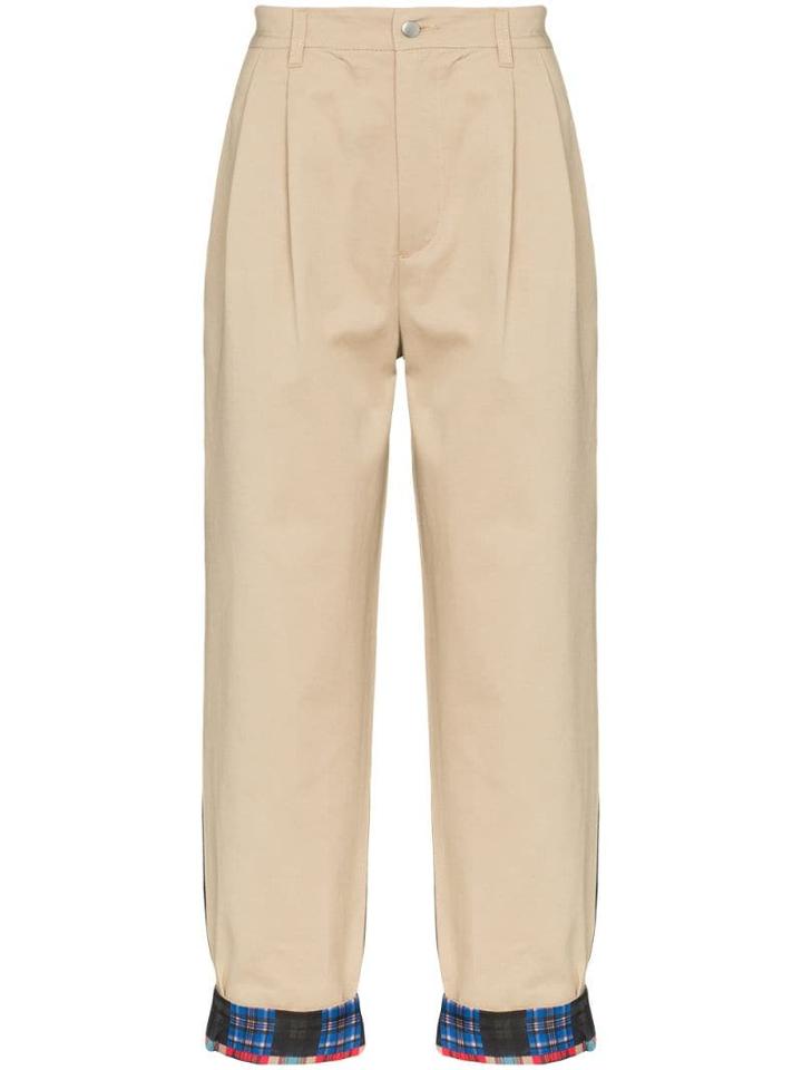 Koché Check Detail Hybrid Trousers - Neutrals